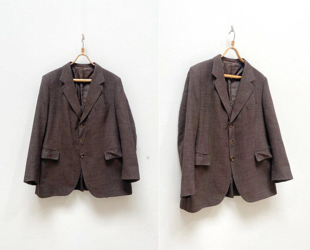 Brown unisex cool wool blazer from Bouvy archives main image 1