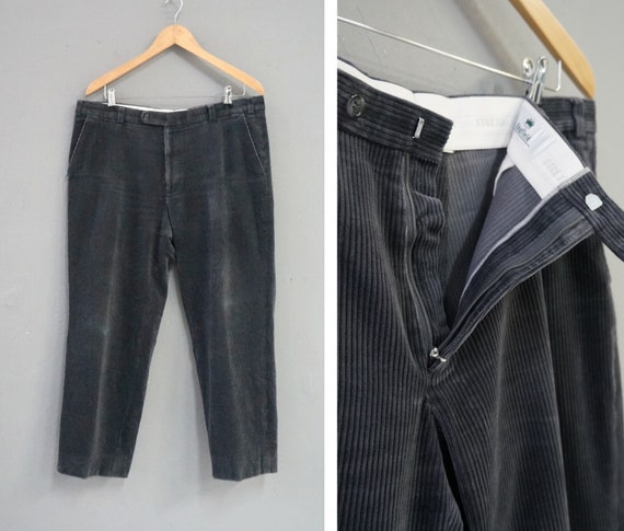 Vintage 90s Corduroy Pants Gray Corduroy Trousers