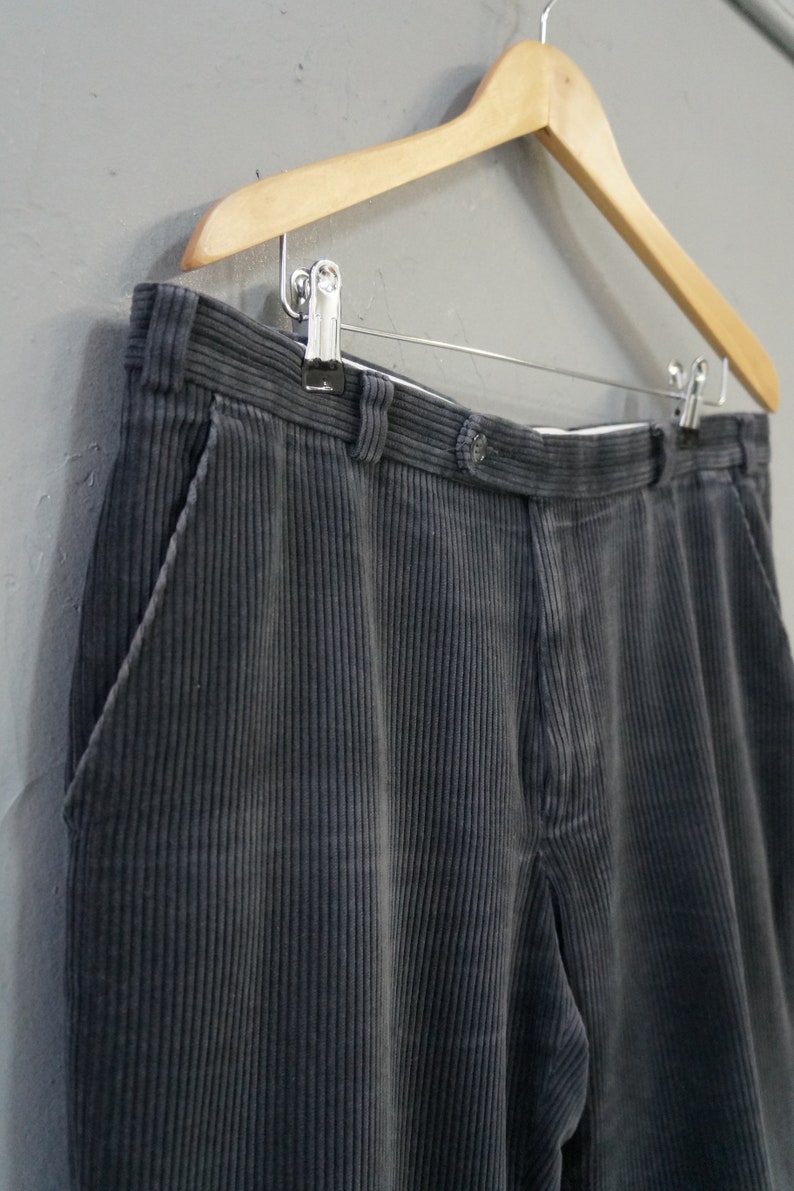 Vintage 90s Corduroy Pants Gray Corduroy Trousers W37 Gray Corduroy ...