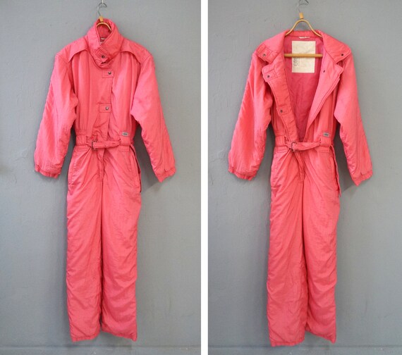 Vintage 90s Ski Suit Women XS S One Piece Ski Suit