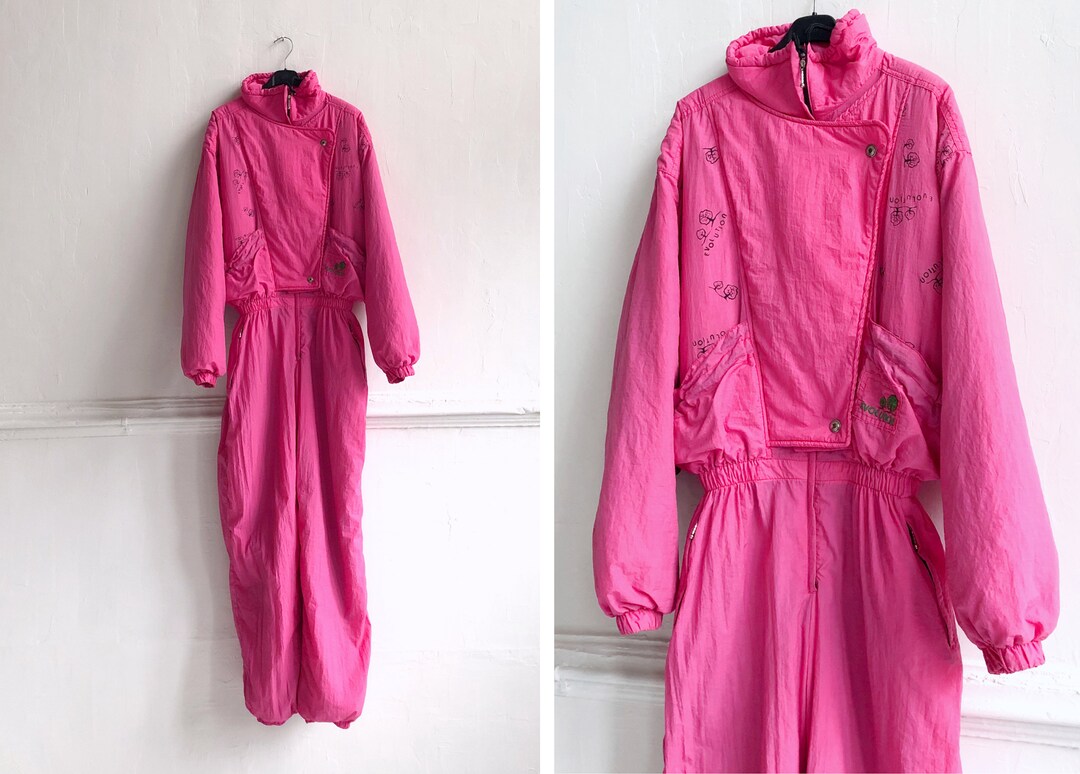 Vintage 80s Ski Suit One Piece Ski Suit Womens M L Snow Suit Retro Ski