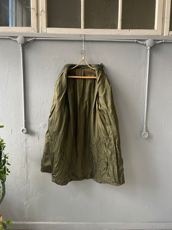 Vintage 90s Green Wool Coat Green Belted Loden Coat Green Loden 