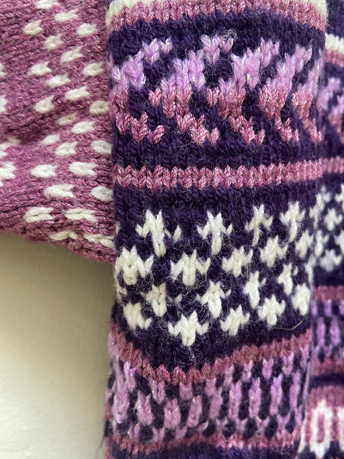 Vintage pastel purple stripe sweater