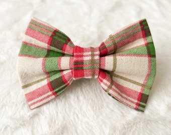 Christmas Plaid-  Bowtie and Sailor Bow for Dog or cat