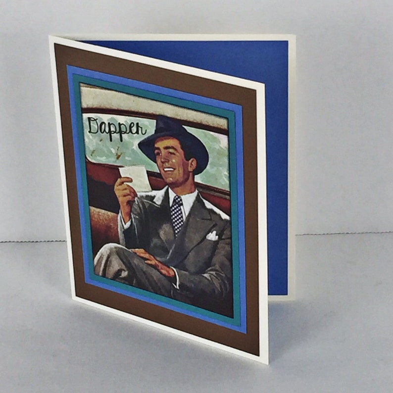 HANDMADE Thank You Card, Masculine Note Card, Masculine Card, Hello
