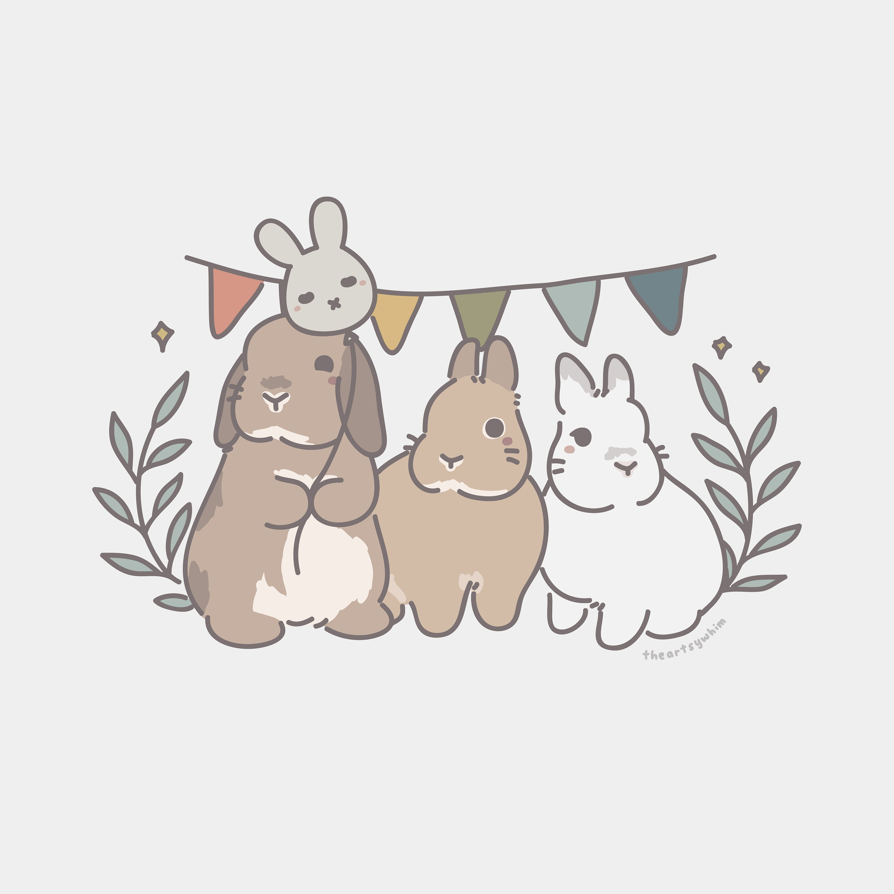 Cute Bunny Drawing - Etsy Cute Bunny Drawing - Etsy