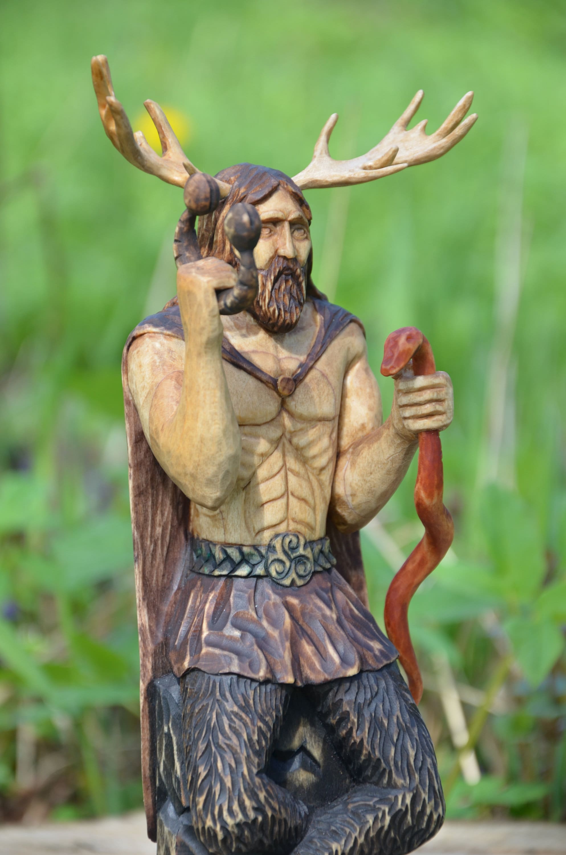 Cernunnos Statue Celtic God Cernun Pagan Altar Wicca Etsy