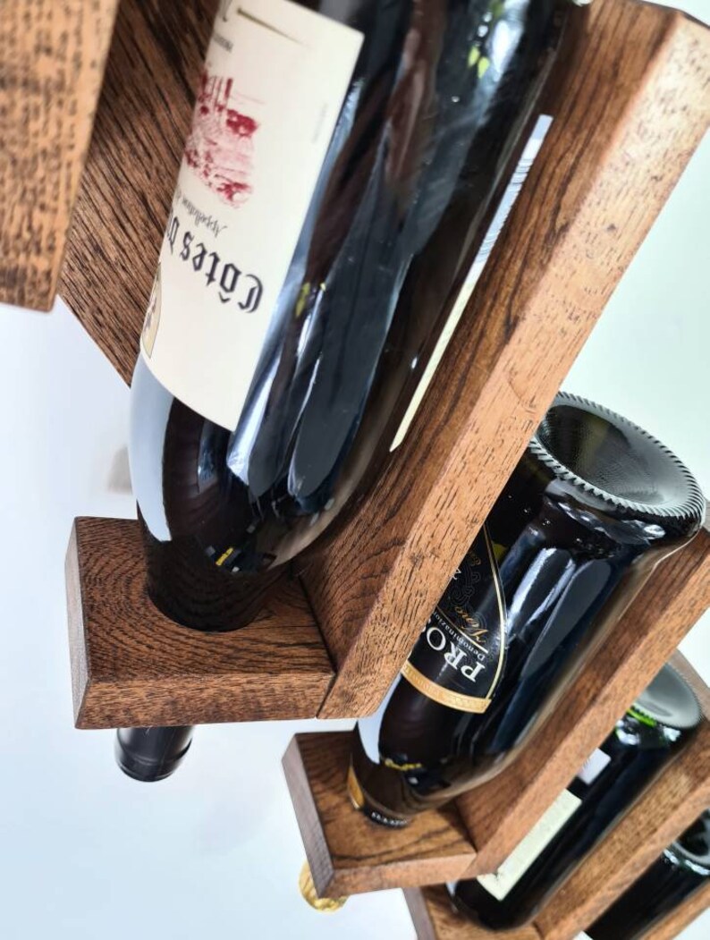Luxury Solid Oak Wall Mounted Wine Rack by Distressed Studio Etsy UK