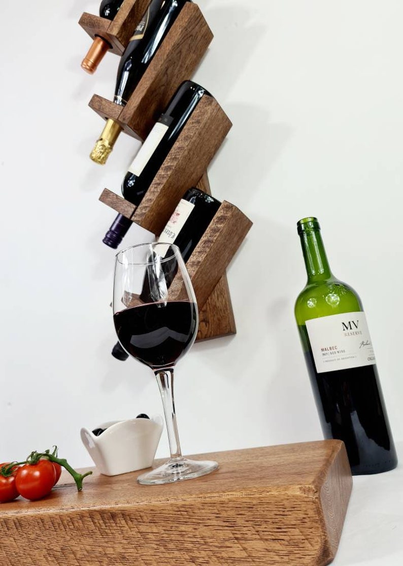 Luxury Solid Oak Wall Mounted Wine Rack by Distressed Studio Etsy UK