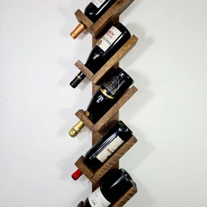 Luxury Solid Oak Wall Mounted  Wine Rack by Distressed Studio