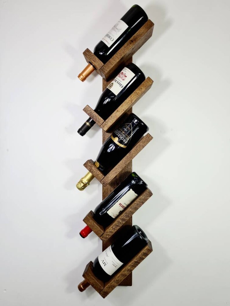Luxury Solid Oak Wall Mounted Wine Rack by Distressed Studio Etsy UK