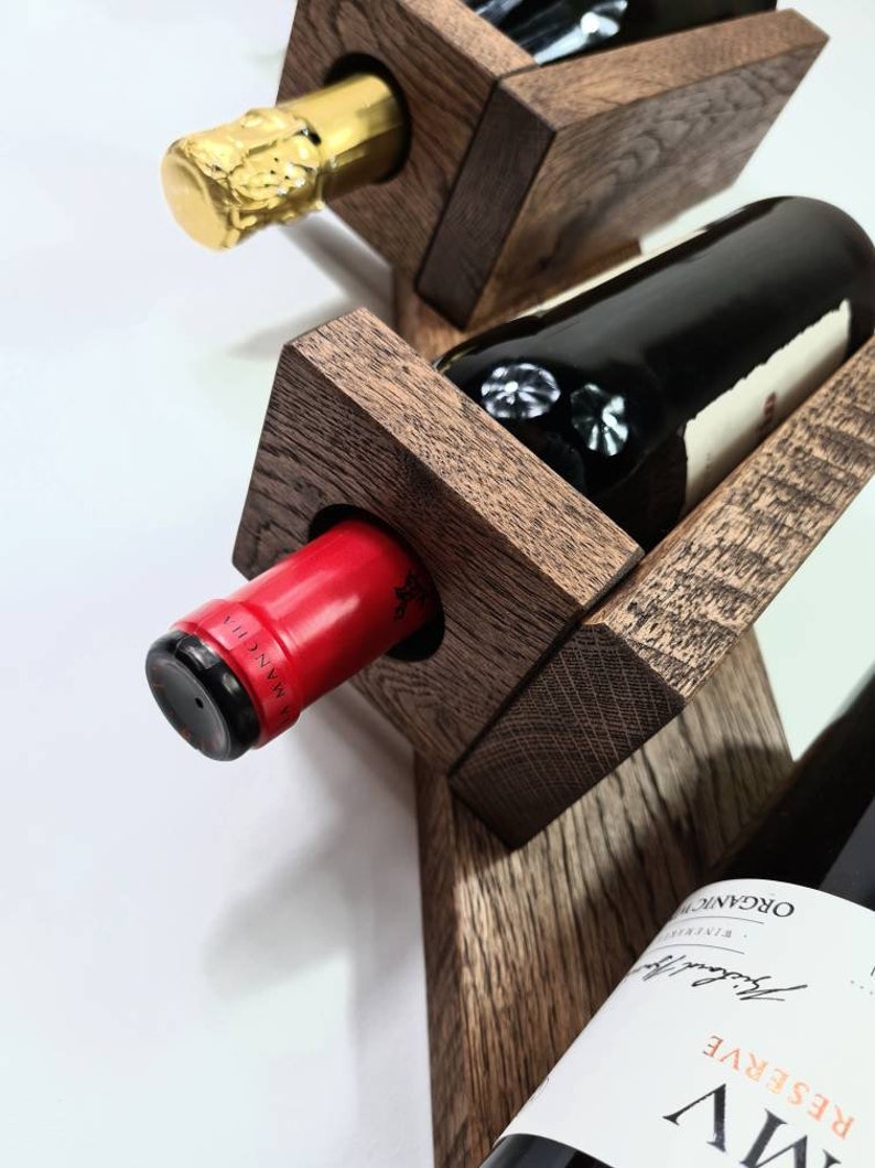Luxury Solid Oak Wall Mounted Wine Rack by Distressed Studio Etsy UK