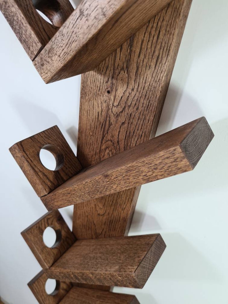 Luxury Solid Oak Wall Mounted Wine Rack by Distressed Studio Etsy UK