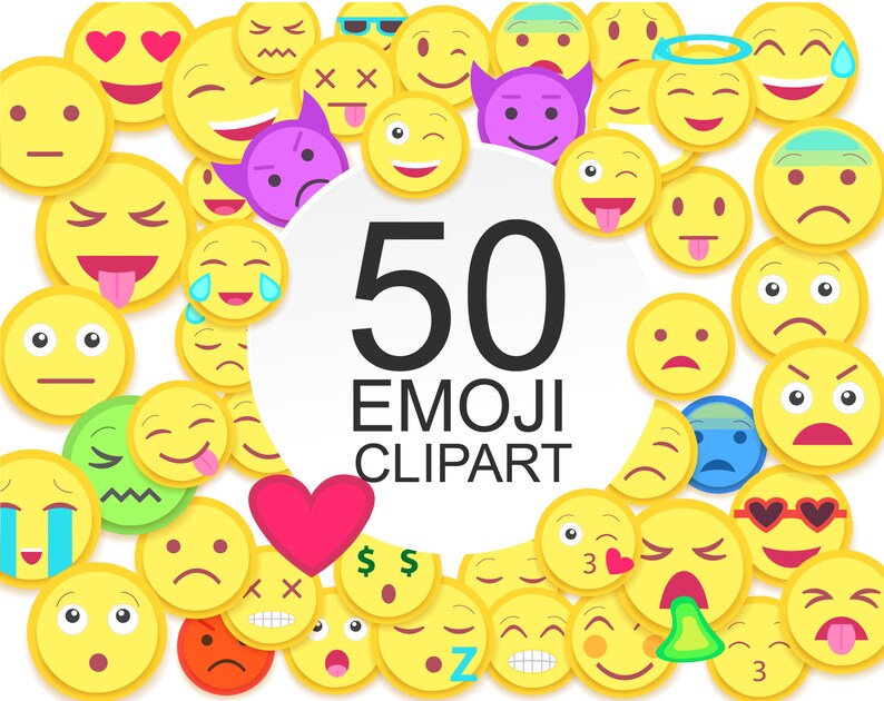 Emoji Clipart Emoji Png Emoji Clip Art Faces Stickers Party Etsy