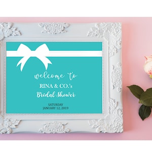 Breakfast at Tiffany&#39;s Bridal Shower/Baby Shower Welcome Poster Sign - Printable