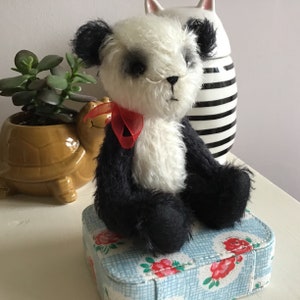 Logan Panda Handmade Mohair Teddy Bear