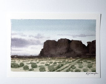 Canyon’s | Watercolour | 5x7 | Cotton Paper | 8x10 Mat included