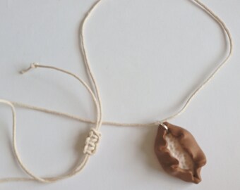 Karelian Pie Pendant Necklace: Miniature Food Jewelry from Finland
