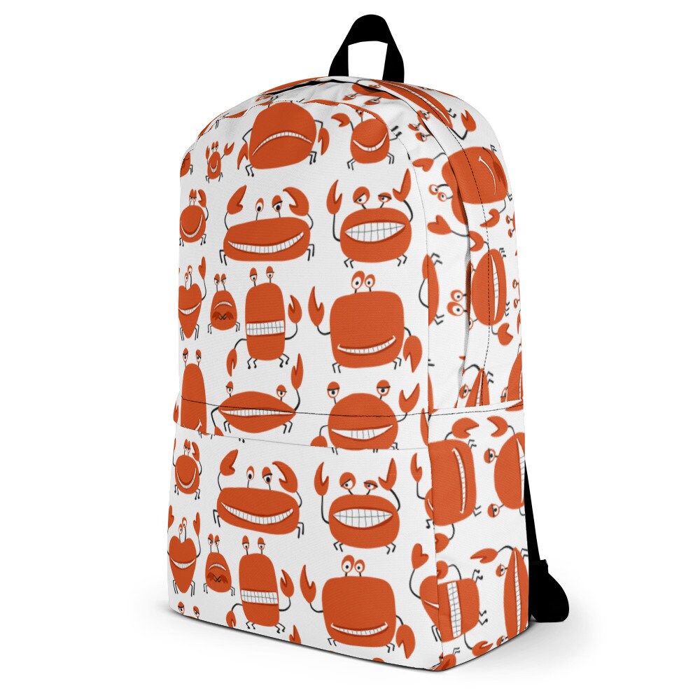Funny Crabs Backpack Designer Backpack Crabs Lover Gift Etsy