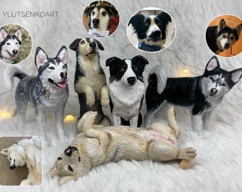 Custom Polymer Clay Dog Figurine – Personalized Dog Sculpture, Handmade Pet Gift,Custom made personalised polymer clay dog,dog cake topper