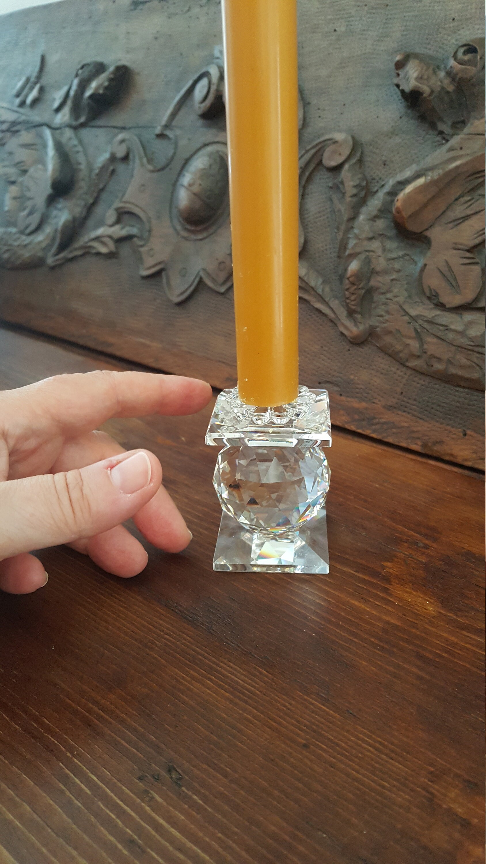 Pair of Swarovski Crystal Candlesticks Etsy UK