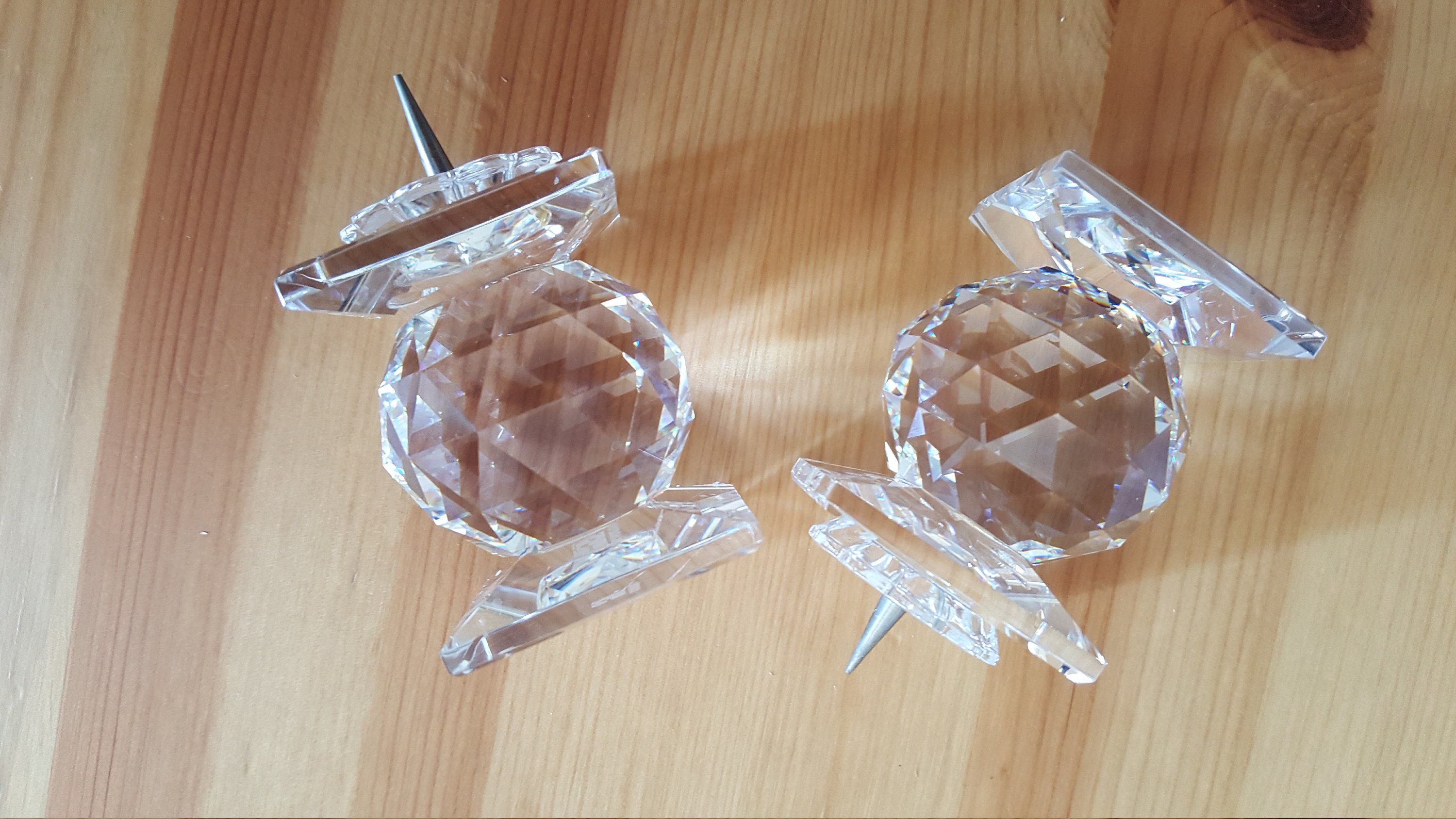 Pair of Swarovski Crystal Candlesticks Etsy UK
