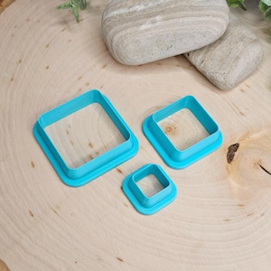 Square Polymer Clay Cutters: PLA Crafting Tool Set
