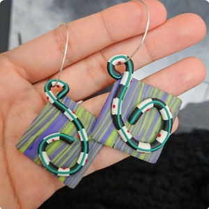 Sandworm Earrings: Handmade Polymer Clay Beetlejuice Jewelry