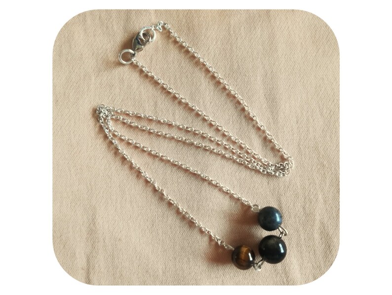 more than 15 stones to choose from Custom Creation Necklace with natural stones to customize