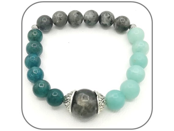 Collier Pierres Fines Labradorite, Topaze, Apatite, Lazuli, Amazonite - Neuf Avec étiquettes