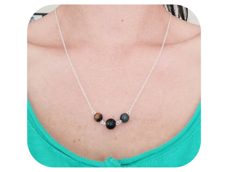 more than 15 stones to choose from Custom Creation Necklace with natural stones to customize