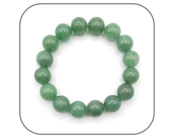 Round Green Aventurine Natural Stone Beads 14mm for Jewelry Making, Pendants, Bracelets, Keychains - Assorted Packs