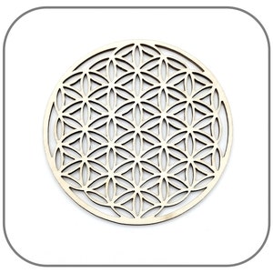 Flower of Life Linden Wood 10cm Purification and Recharging of Natural Stones Energizing Water and Food