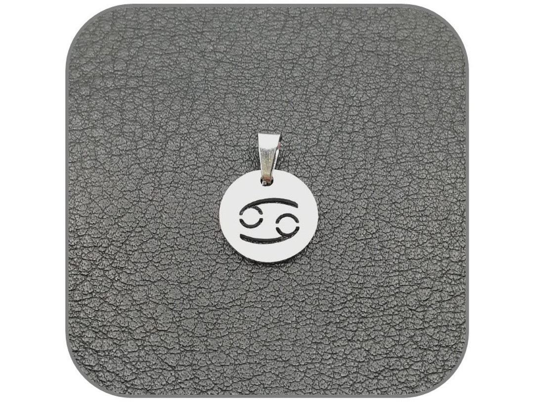Cancer Charm Pendant Astrological Sign Stainless Steel for Women or Men ...