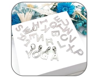 Stahl-Alphabet-Charm-Anhänger Buchstabe Ihrer Wahl A B C D E F G H I J K L M N O P Q R S T U V W X Y Z | Stahlkettenoption