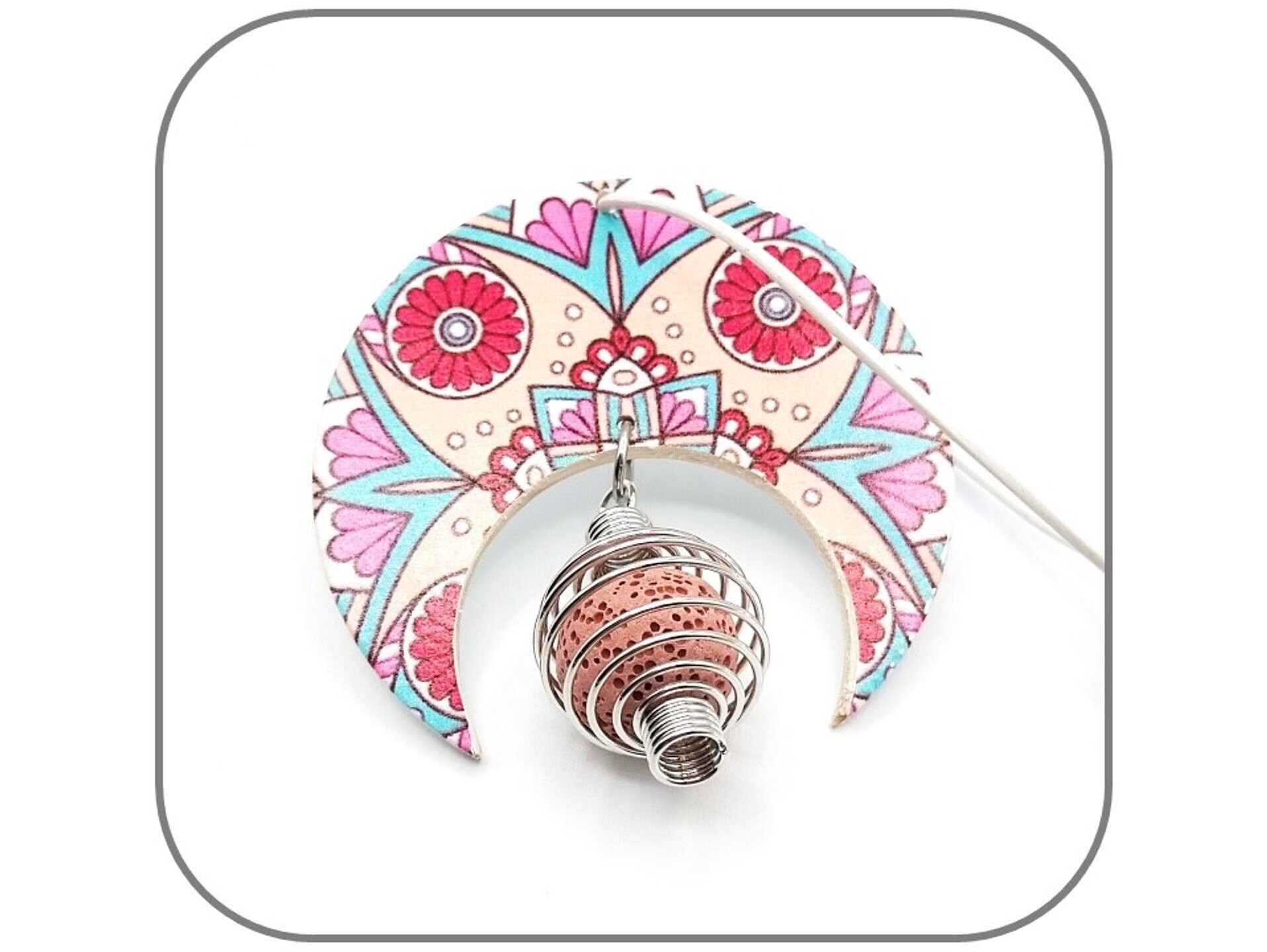 Diffuseur Huile Essentielle Pierre de Lave Pour Purifier L'air, Désodoriser La Voiture ou Améliorer 