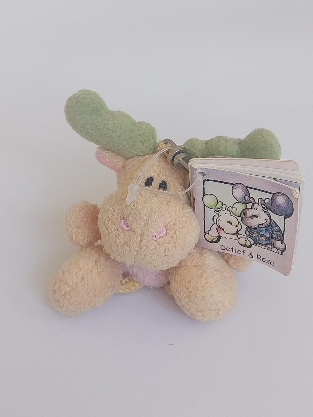Vintage Nici Rosa Plush Keychain With Mini Story Book - Etsy