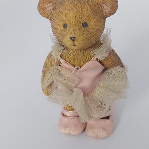 Vintage Russ Ballerina Teddy Bear Plastic Figure Jointed. Lovely Collectible Russ Teddy