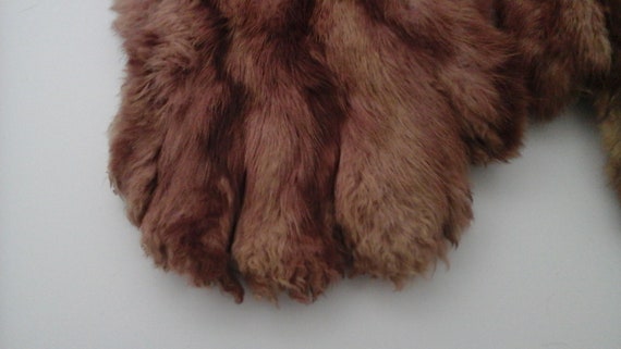 1940s Fur & Leather Gloves in Original Greys of B… - image 5