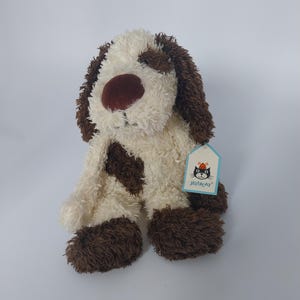 Vintage Jellycat Small Bunglie Mutt 27cm in Length with Original Label. No: J319. 1990s. Great Condition