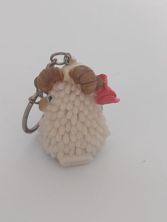 Novelty Sheep Resin Keychain: Bag Charm by P China View 2