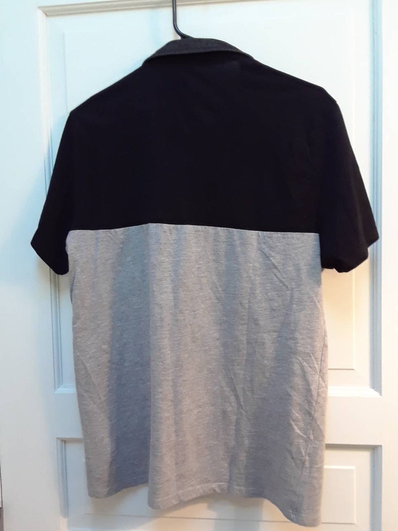Black and Grey Unisex Designer Polo Shirt Men/'s Women/'s Unisex Large Small Medium Polo Shirts Guess Thin Lightweight Pocket Polo Shirt