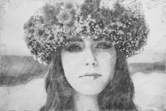  Drawing sketch from your image. Various black and white pencil Etsy