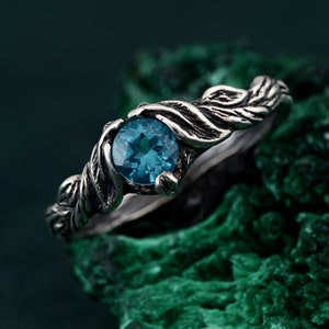 Sterling Silver Fantasy Promise Ring, Woodland Promise Ring, Enchanted Forest Engagement Ring, Rustic Elegance Twig Ring