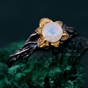 Enchanted Forest Ring, Blossom Twig Ring, Woodland Whispers Ring, Whimsical Vine Ring, Unique ring