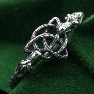 Celtic Dragon: Silver Ring, Silver Celtic Dragon, Ring with Celtic Dragon, Celtic Dragon Ring, Symbolic Dragon Ring