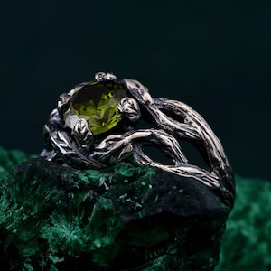 Branch of Love: unieke ring met takontwerp met steen - perfect voor verloving of cadeaus, boselegantiering