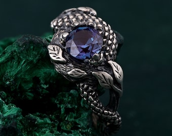 Scale of the Dragon Ring, Dragon Scale Silver Ring, Silver Dragon Armor Ring, Mythical Scale Ring, Serpentine Elegance Ring