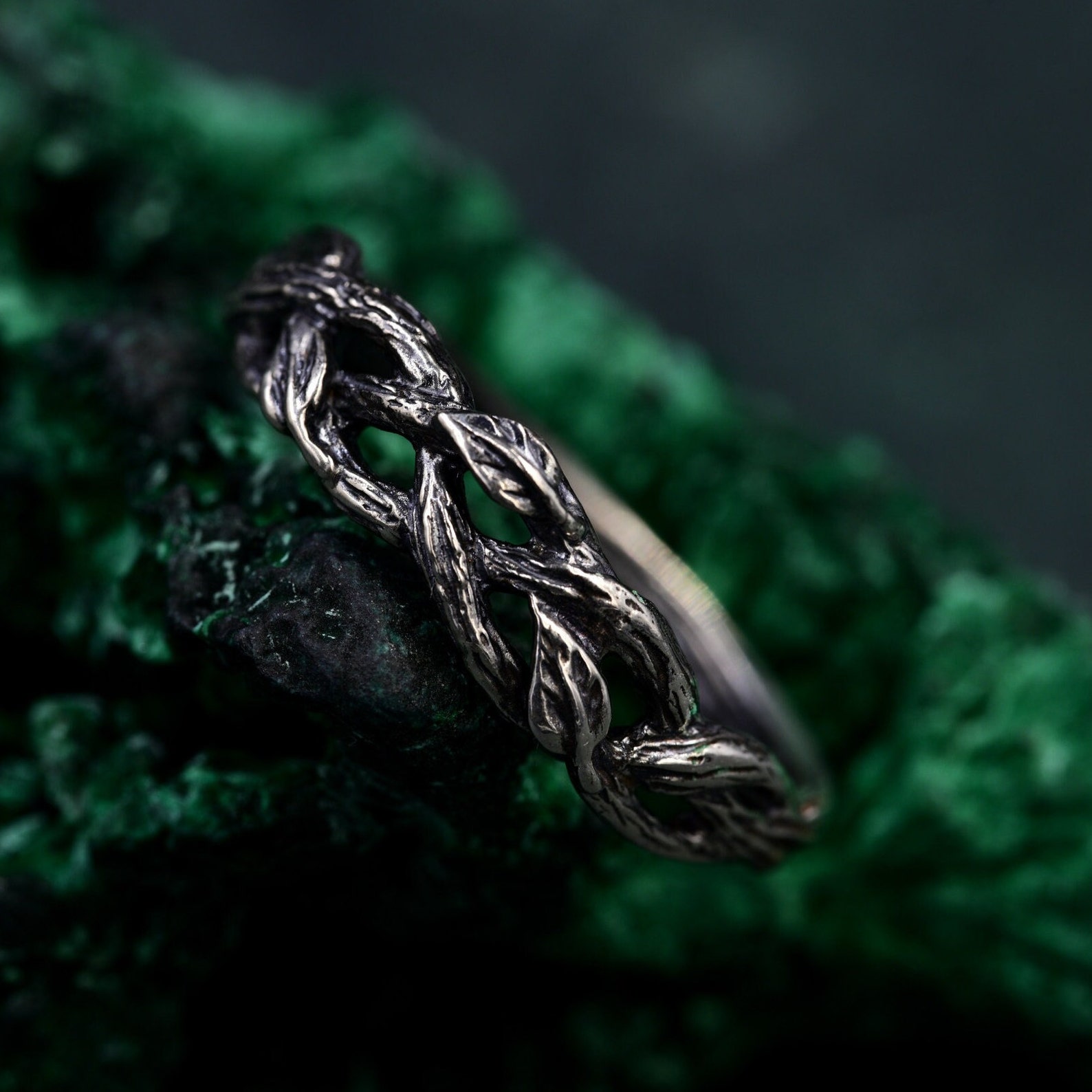 Enchanted Forest Silver Ring, Celtic Twist Branch for Couples — Custom ...