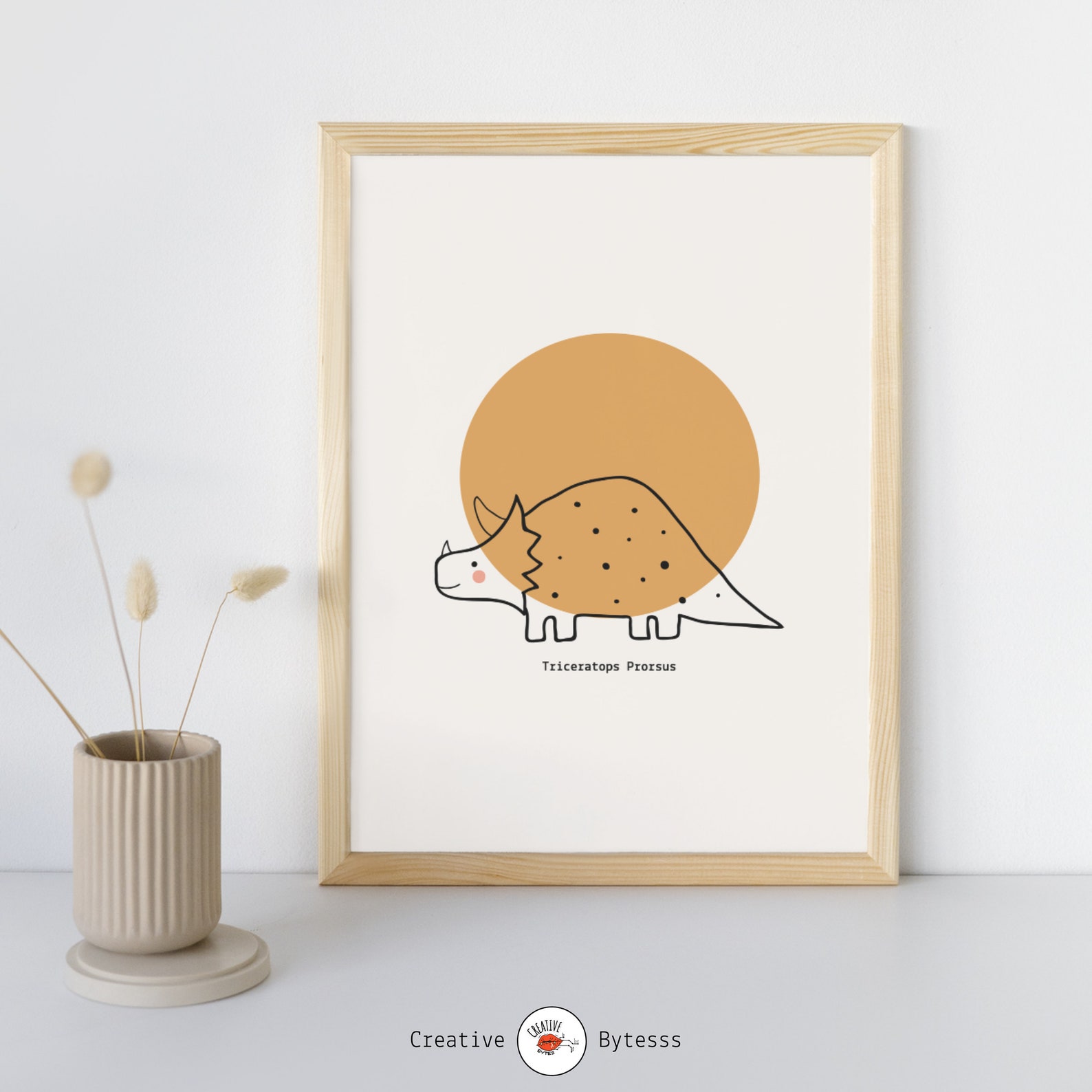 Set 3 Dinosaurs Printable Wall Decor , Boho Minimalist Montessori Home ...